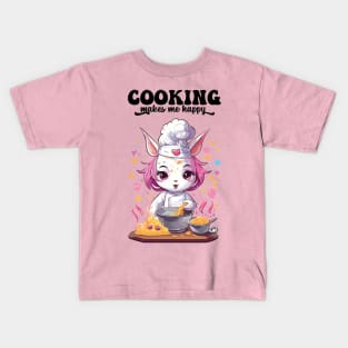 Cooking makes me happy Kids T-Shirt